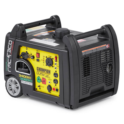 Champion 3400W Portable Electric Start Dual Fuel Inverter Generator (Open Box)