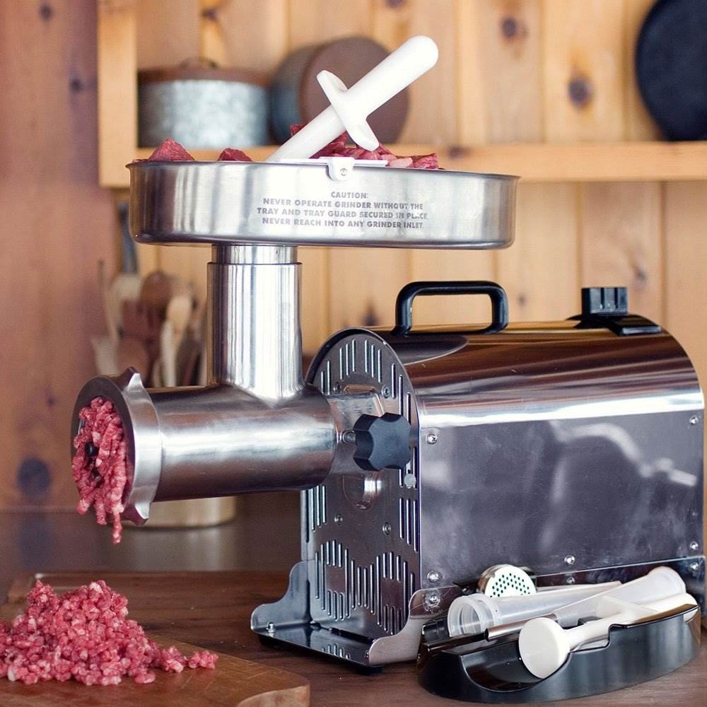 Weston Pro Series No. 22 Electric Stainless Steel 1.5 HP Meat Grinder (Open Box)