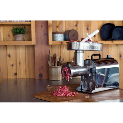 Weston Pro Series No. 22 Electric Stainless Steel 1.5 HP Meat Grinder (Open Box)