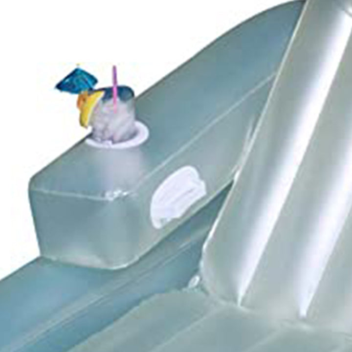 Swimline Kickback Swimming Pool Inflatable Lounger Adjustable Chair Float, White - VMInnovations