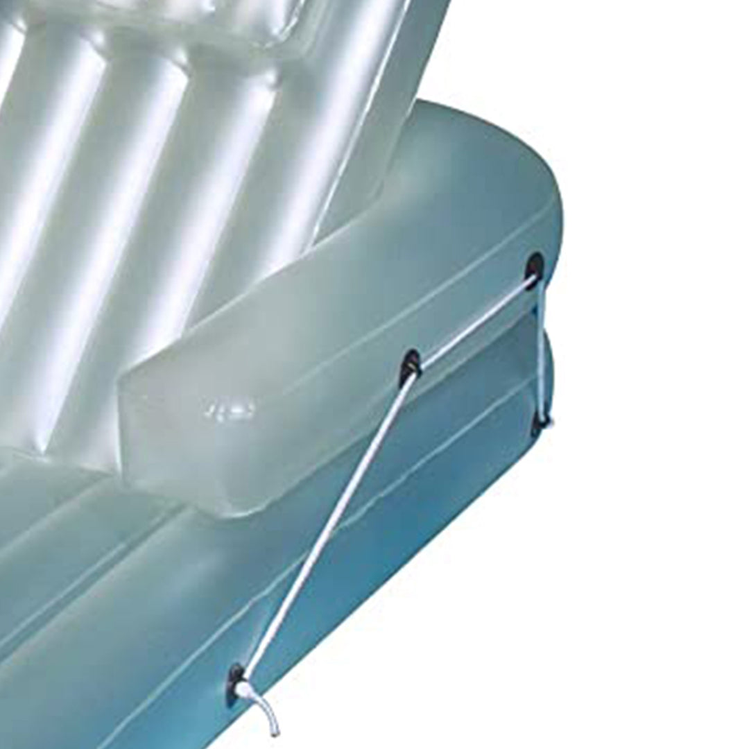 Swimline Kickback Swimming Pool Inflatable Lounger Adjustable Chair Float, White - VMInnovations