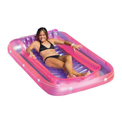 New Swimline 9052 71" Swimming Pool Inflatable Tub Lounger w/ 110 Volt Air Pump - VMInnovations