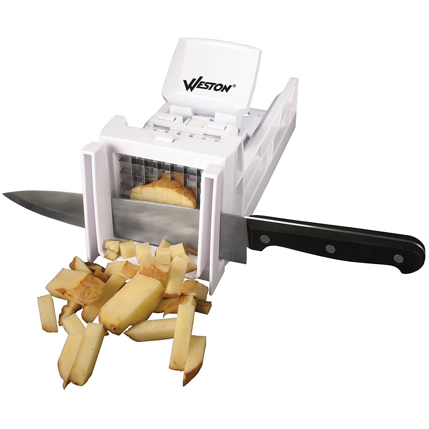 Weston Ratchet Style Home Kitchen French Fry Cutter & Fruits/Vegetable Dicer