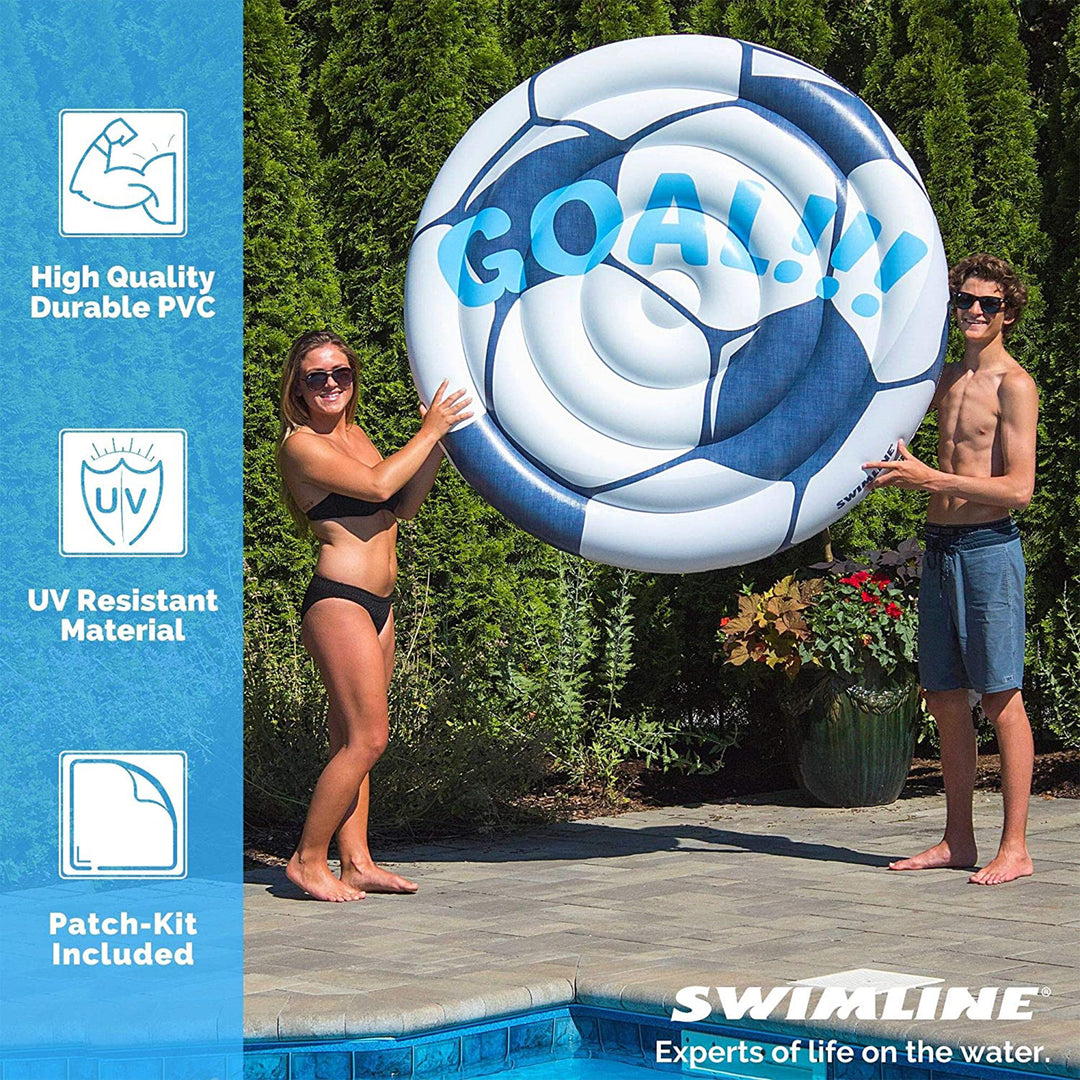 Swimline 90531 Giant 60-Inch Inflatable Soccer Ball Pool Float Lake Water Raft