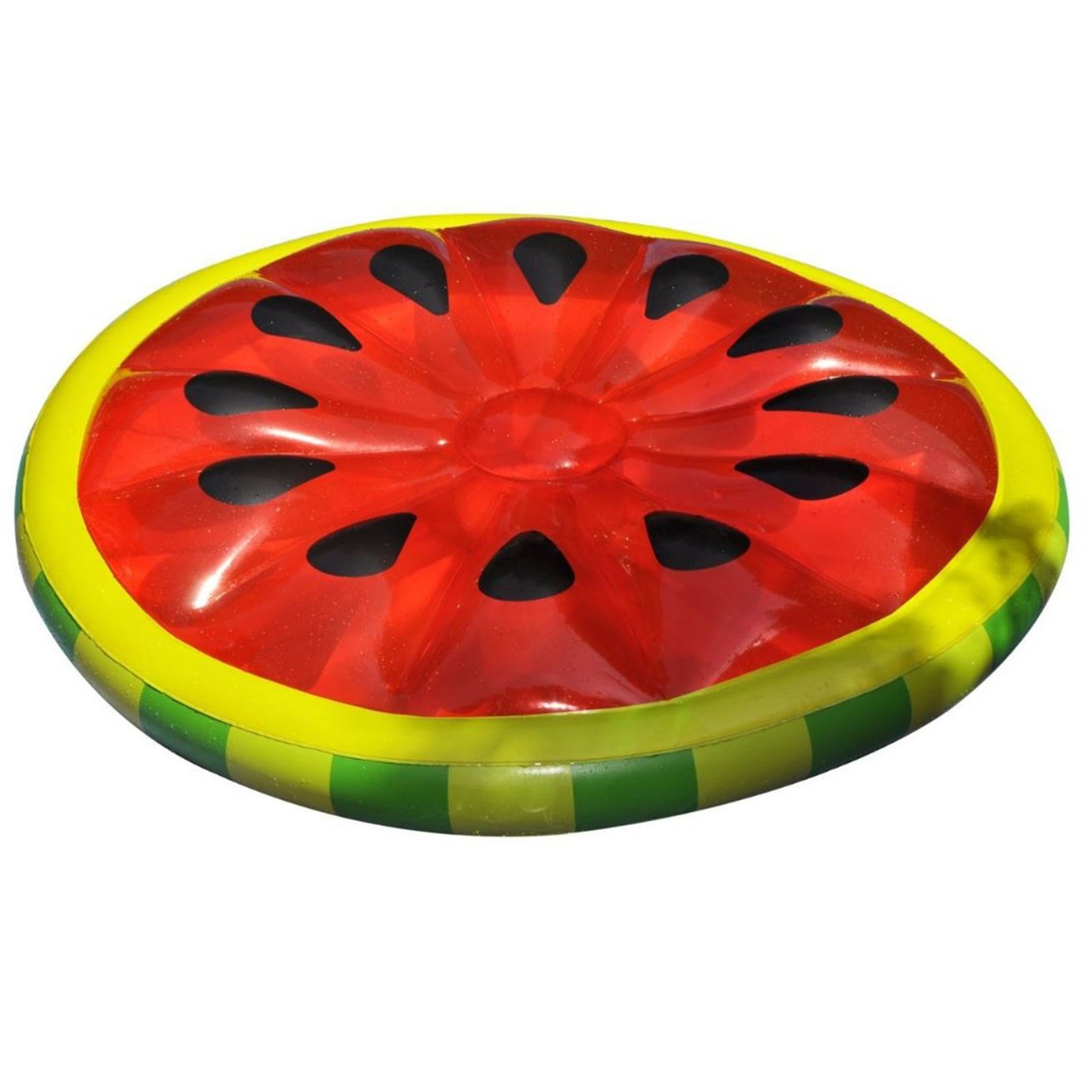 Swimline 90544 Inflatable 60" Watermelon Pool or Lake Floating Water Raft, Red - VMInnovations