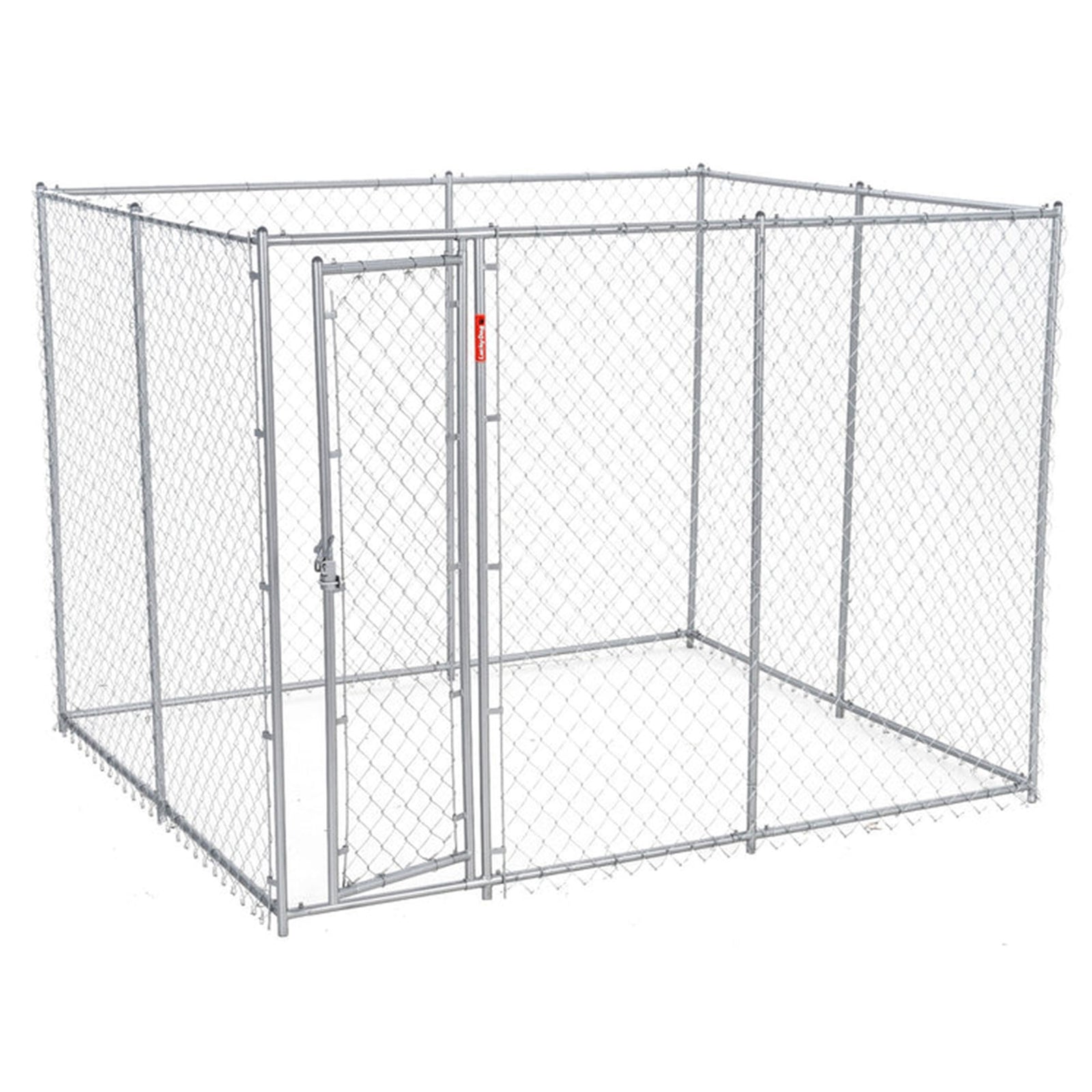 Lucky Dog 10 x 10 Ft. Outdoor Chain Link Dog Kennel Enclosure w/ Door (Open Box) - VMInnovations