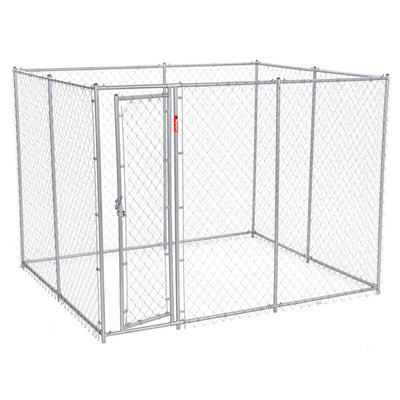 Lucky Dog 10 x 10 Ft. Outdoor Chain Link Dog Kennel Enclosure w/ Door (Open Box)