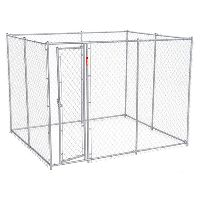 Lucky Dog 10x10X6 Ft. Heavy Duty Outdoor Chain Link Dog Kennel w/ Door (Used)