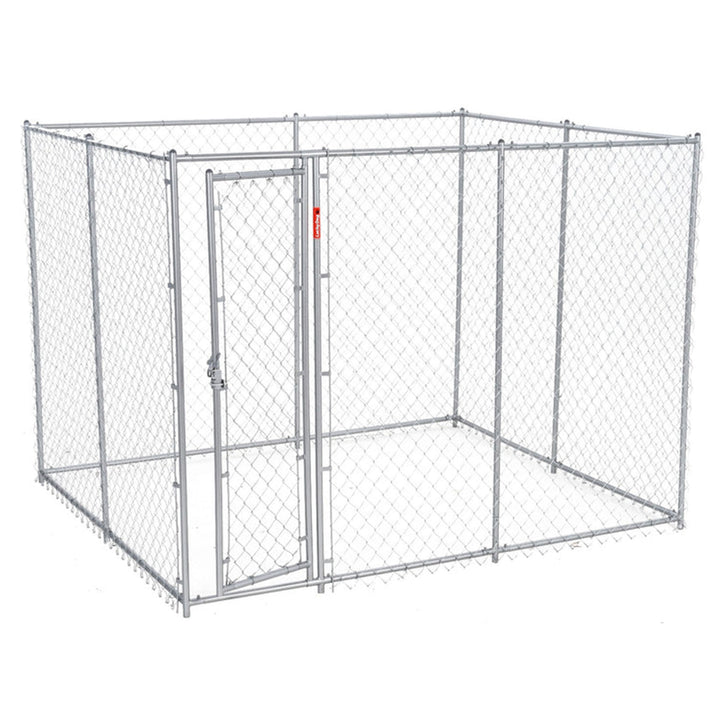 Lucky Dog 10 x 10 Ft. Outdoor Chain Link Dog Kennel Enclosure w/ Door (Open Box)