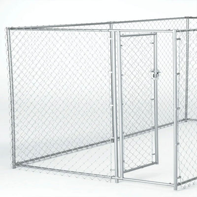 Lucky Dog 10x10 Heavy Duty Chain Link Dog Kennel Enclosure w/ Door (For Parts) - VMInnovations