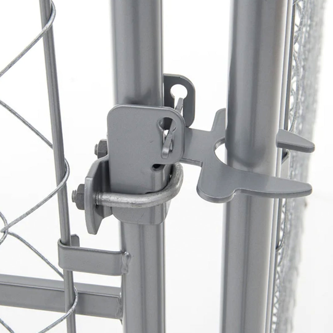 Lucky Dog 10 x 10 Foot Heavy Duty Outdoor Chain Link Dog Kennel w/ Door (2 Pack) - VMInnovations