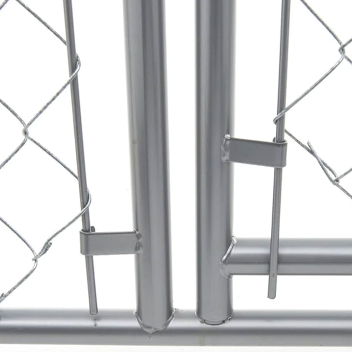 Lucky Dog Adjustable 10' x 10' x 6' Heavy Duty Chain Link Dog Kennel Enclosure