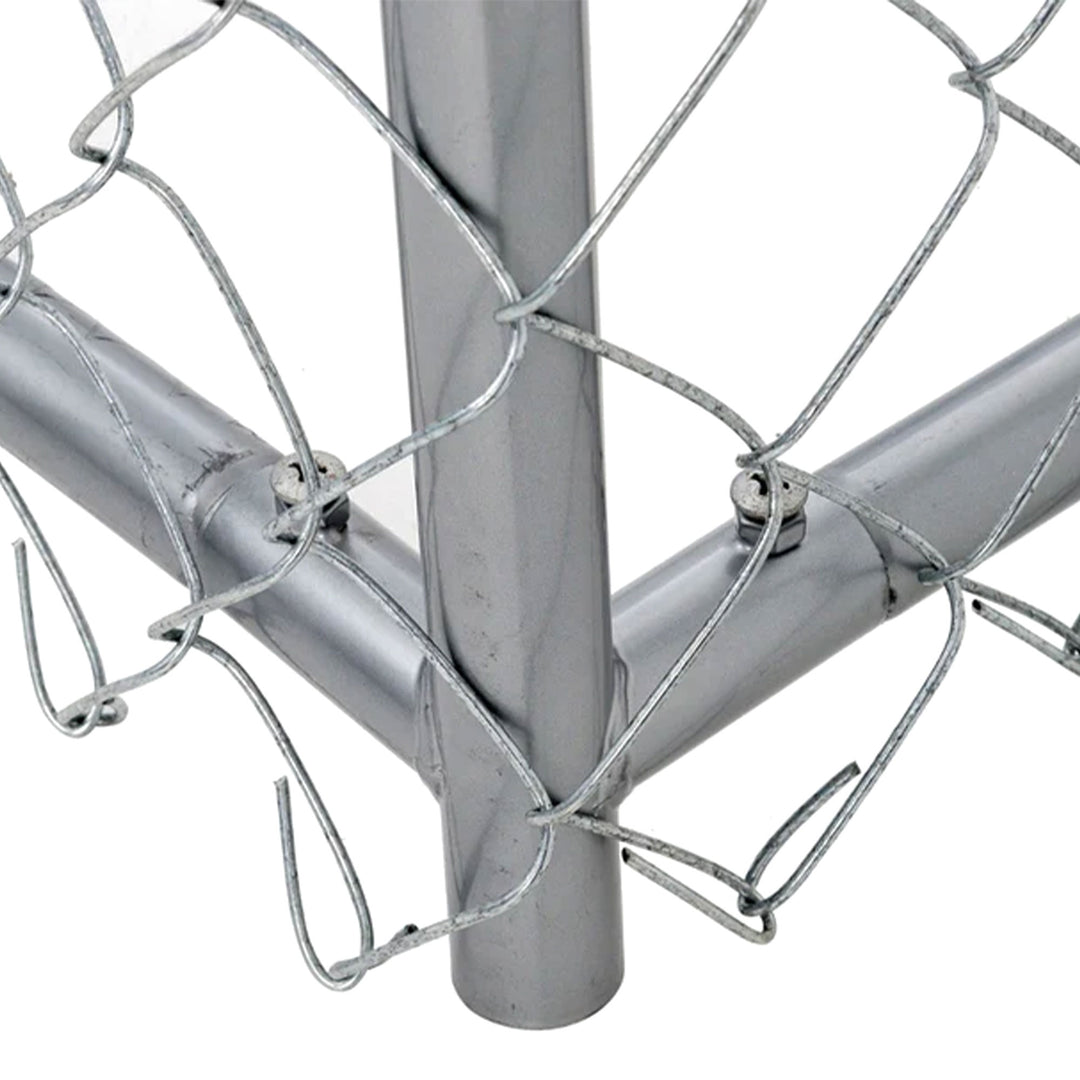 Lucky Dog 10 x 10 Foot Heavy Duty Outdoor Chain Link Dog Kennel w/ Door (2 Pack)