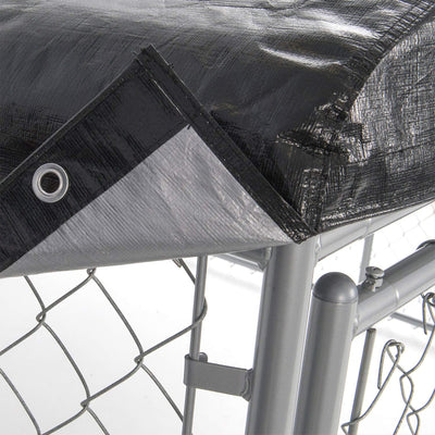 WeatherGuard 10' x 10' Dog Run Kennel Enclosure Waterproof Roof Cover (Used) - VMInnovations