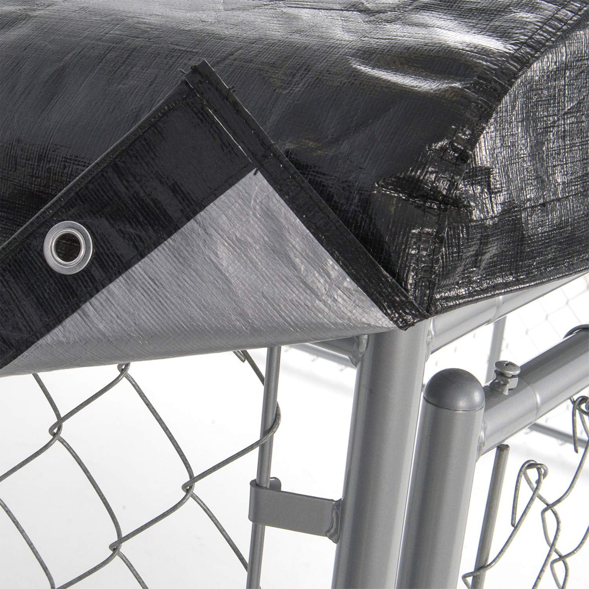WeatherGuard 10 x 10 Dog Run Kennel Enclosure Roof Cover (Open Box) (2 Pack) - VMInnovations