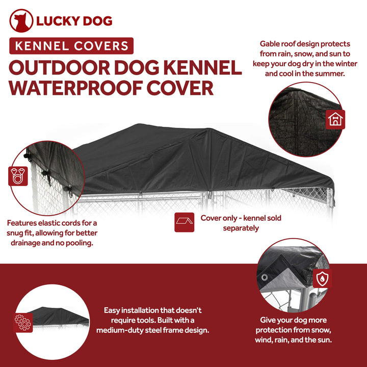 WeatherGuard 10' x 10' Outdoor Dog Kennel Waterproof Cover, No Kennel Included