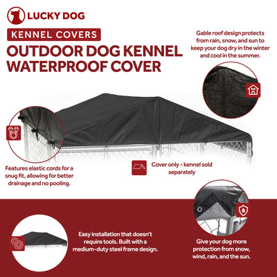 WeatherGuard 10' x 10' Dog Run Kennel Enclosure Waterproof Roof Cover (Used) - VMInnovations