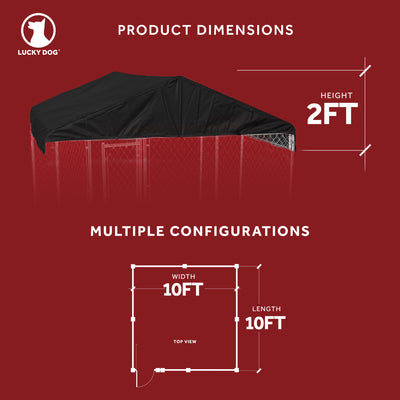 WeatherGuard 10' x 10' Dog Run Kennel Enclosure Waterproof Roof Cover (Used) - VMInnovations