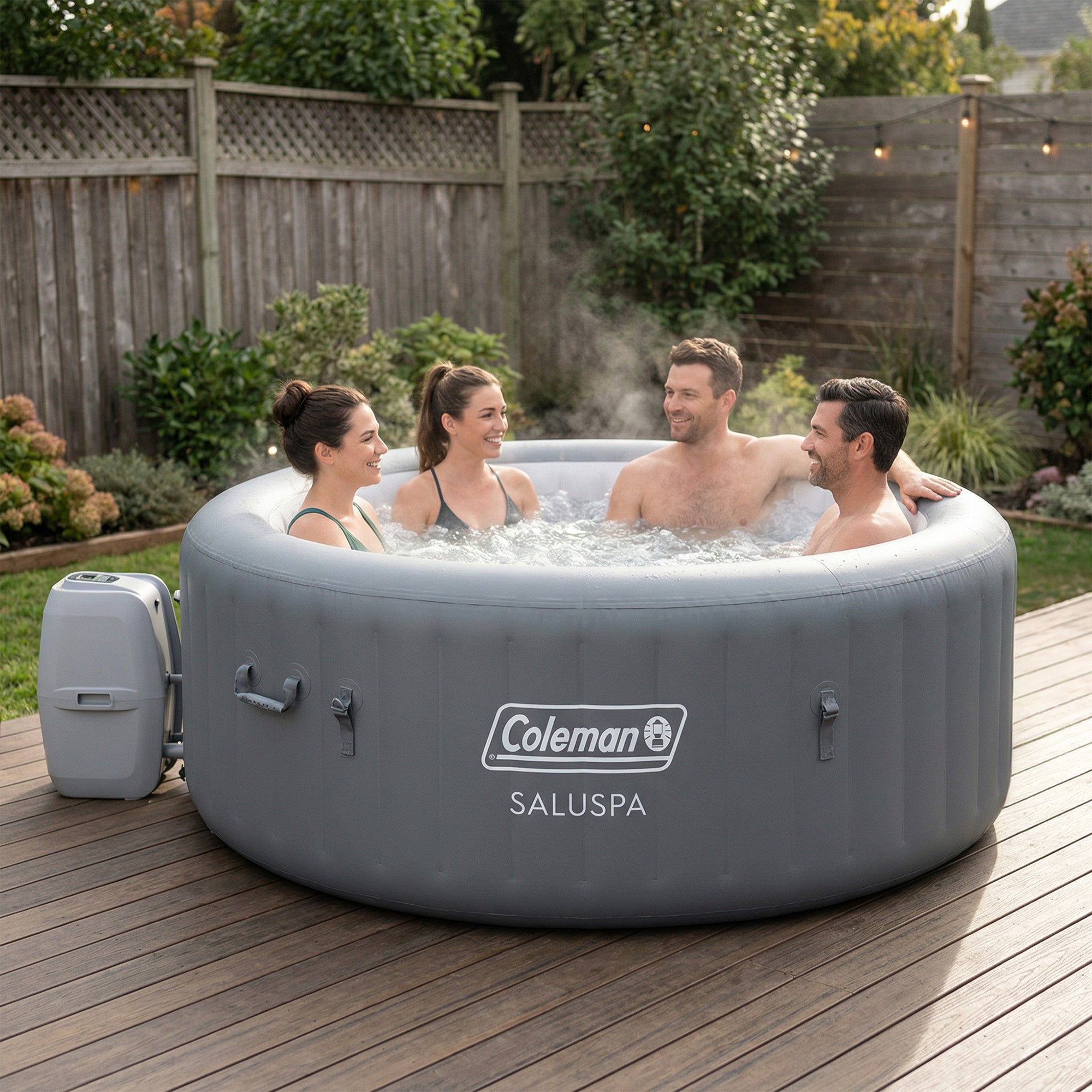 Coleman SaluSpa  AirJet Inflatable Hot Tub w/EnergySense Cover(For Parts) - VMInnovations