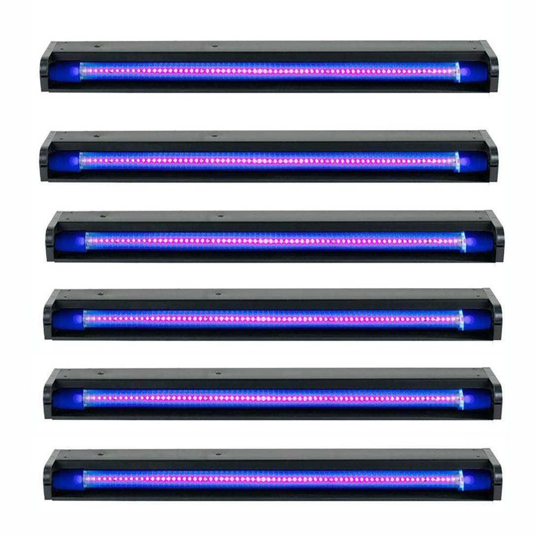 American DJ Startec 24" 12W Stage Party UV LED Black Light Strip Bar  (6 Pack)