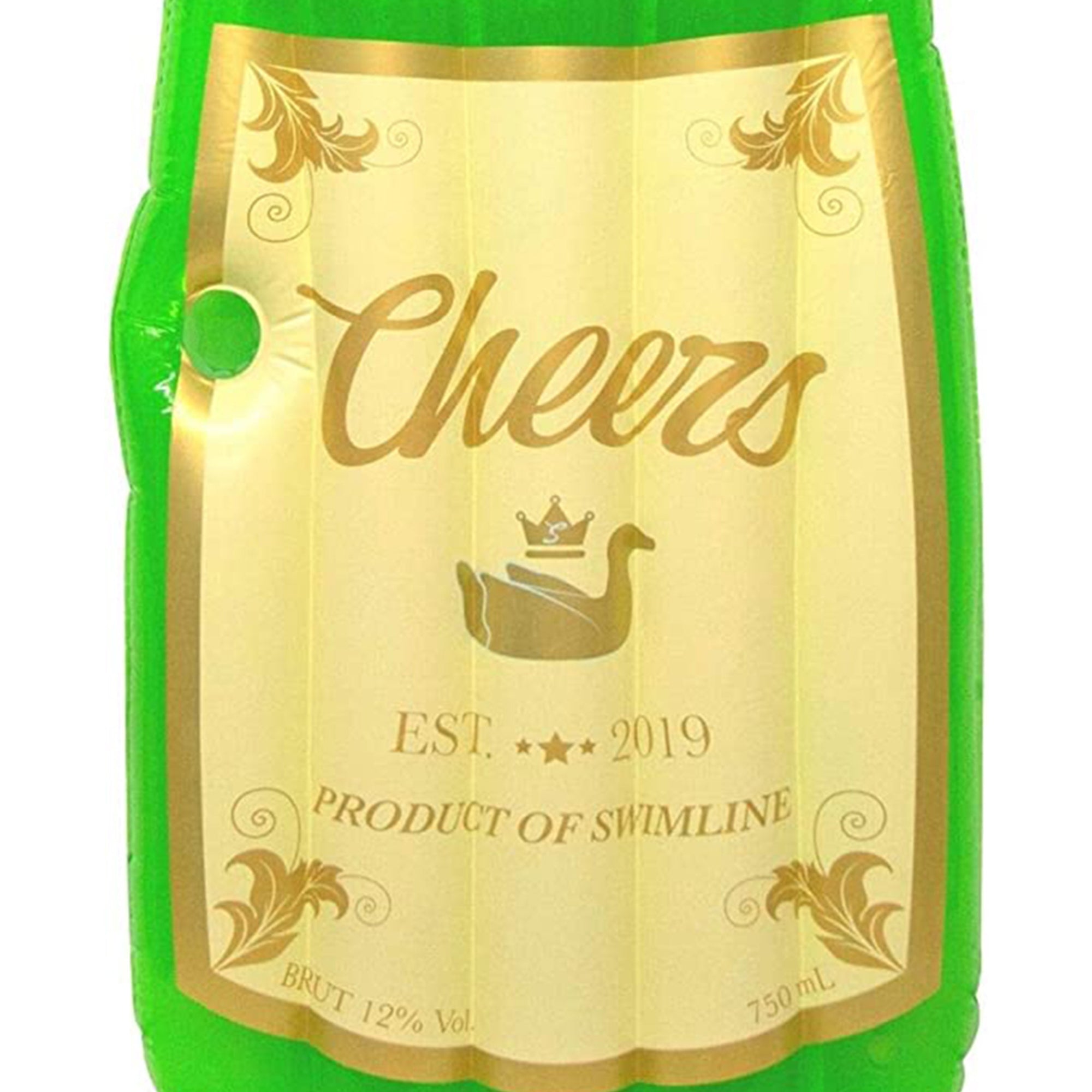 Swimline Cheers Bubbly Giant Inflatable Champagne Swimming Pool Float (Open Box) - VMInnovations