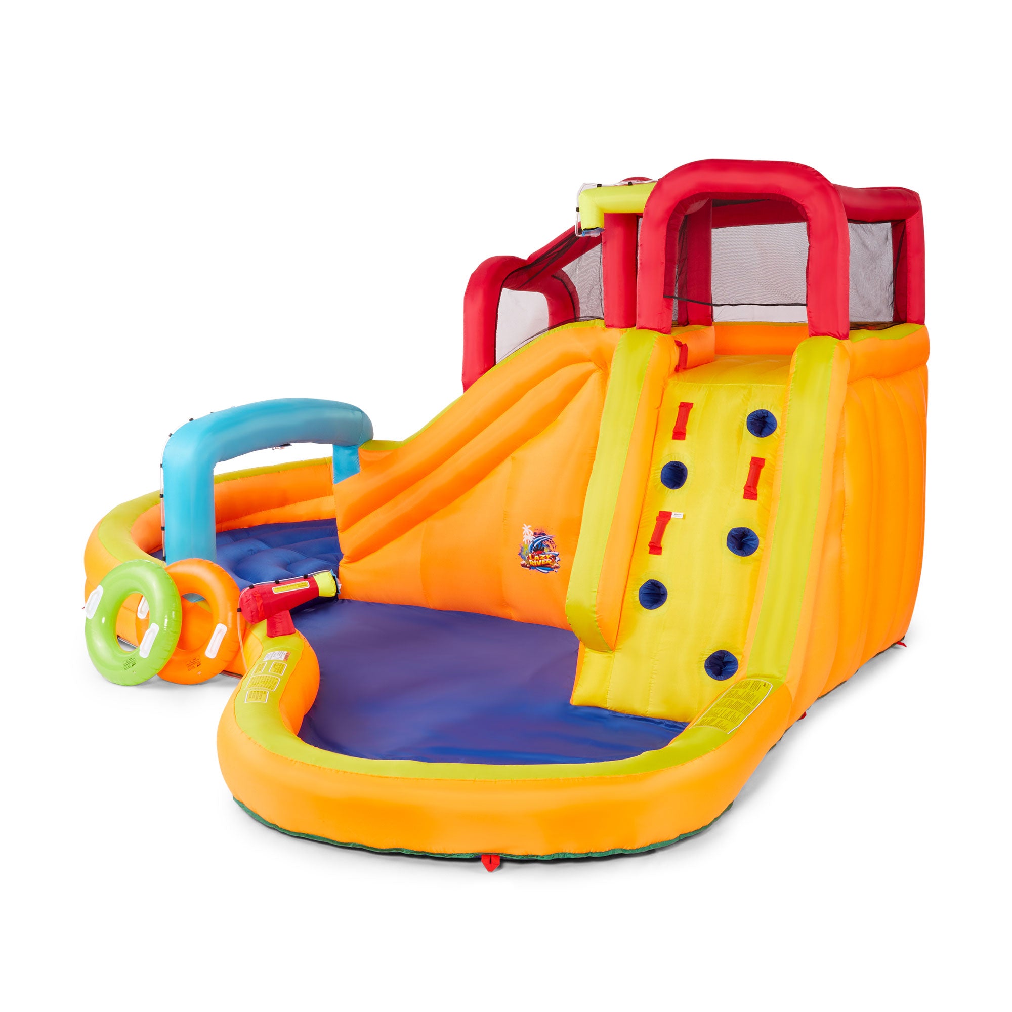 Banzai Kids Inflatable Lazy River Water Park & Toss Like A Boss Giant Lawn Pong