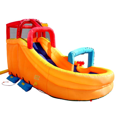 Banzai Kids Inflatable Lazy River Water Park & Toss Like A Boss Giant Lawn Pong