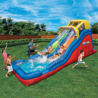 Banzai Double Drop Raceway 2 Lane Inflatable Kids Bounce Water Slide (For Parts) - VMInnovations
