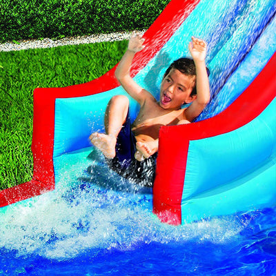 Banzai Slide N' Soak Inflatable Outdoor Kids Splash Pool Water Park Play Center