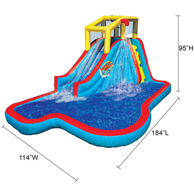 Banzai Slide N Soak Splash Park Inflatable Outdoor Kids Water Park (Open Box)