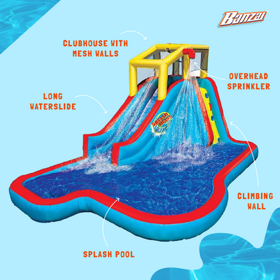 Banzai Slide N Soak Splash Park Inflatable Kids Water Park Center (For Parts) - VMInnovations