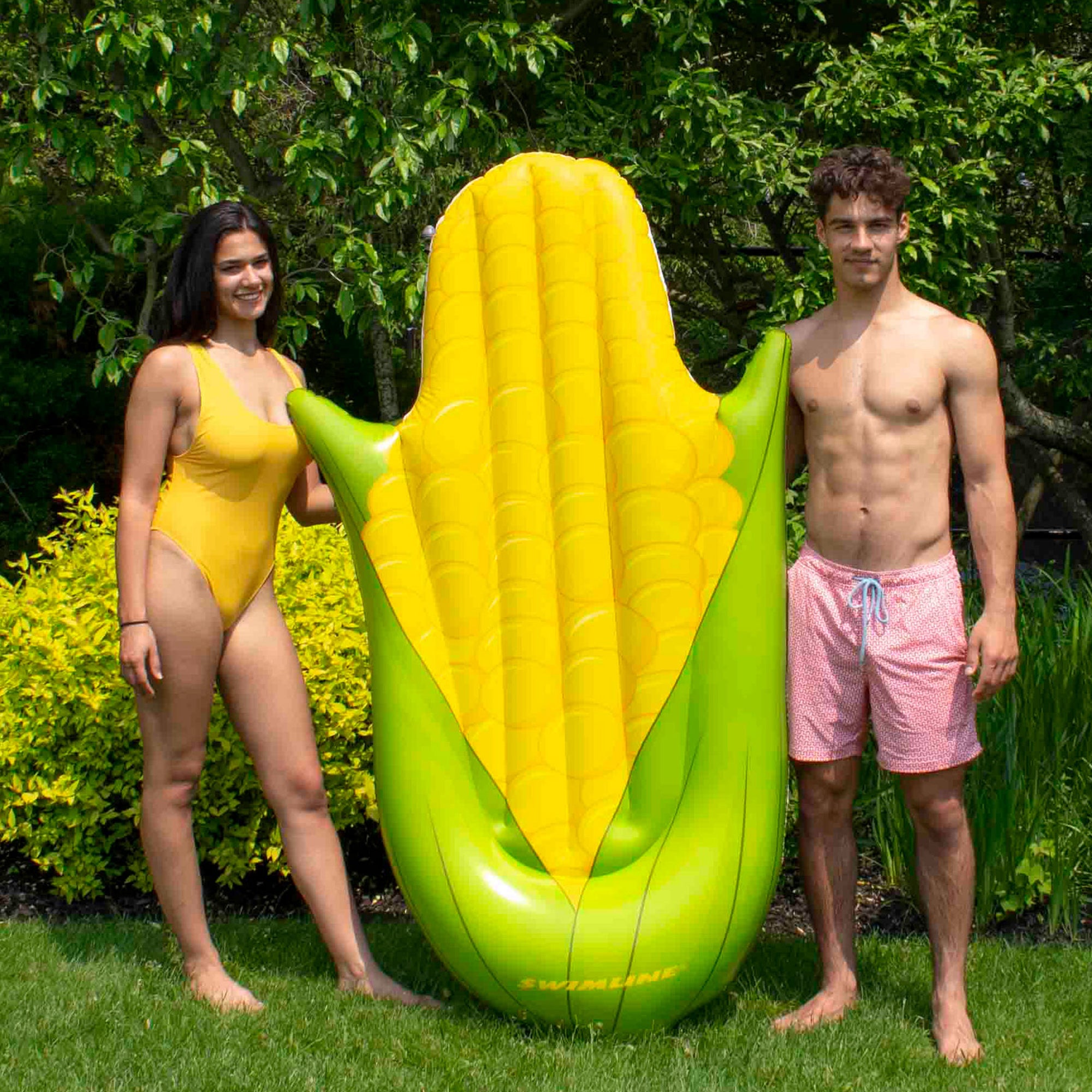 Swimline 90680M Giant 74" Inflatable Corn on the Cob Swimming Pool Float Lounger - VMInnovations