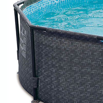 Summer Waves 12ft x 33in Outdoor Round Frame Above Ground Swimming Pool Set - VMInnovations