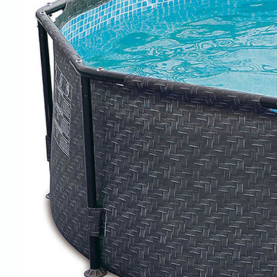 Summer Waves 12ft x 33in Outdoor Round Frame Above Ground Swimming Pool Set