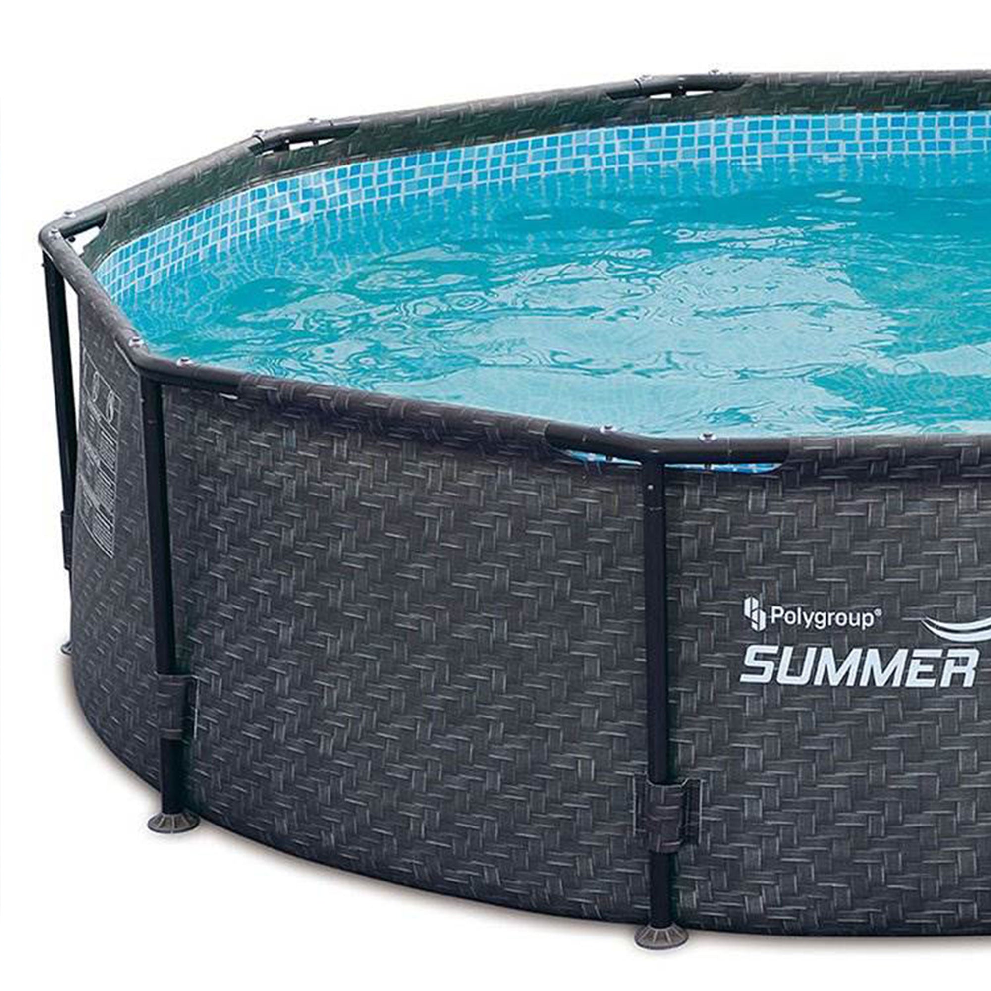 Summer Waves 10' x 30" Outdoor Round Frame Above Ground Swimming Pool with Pump