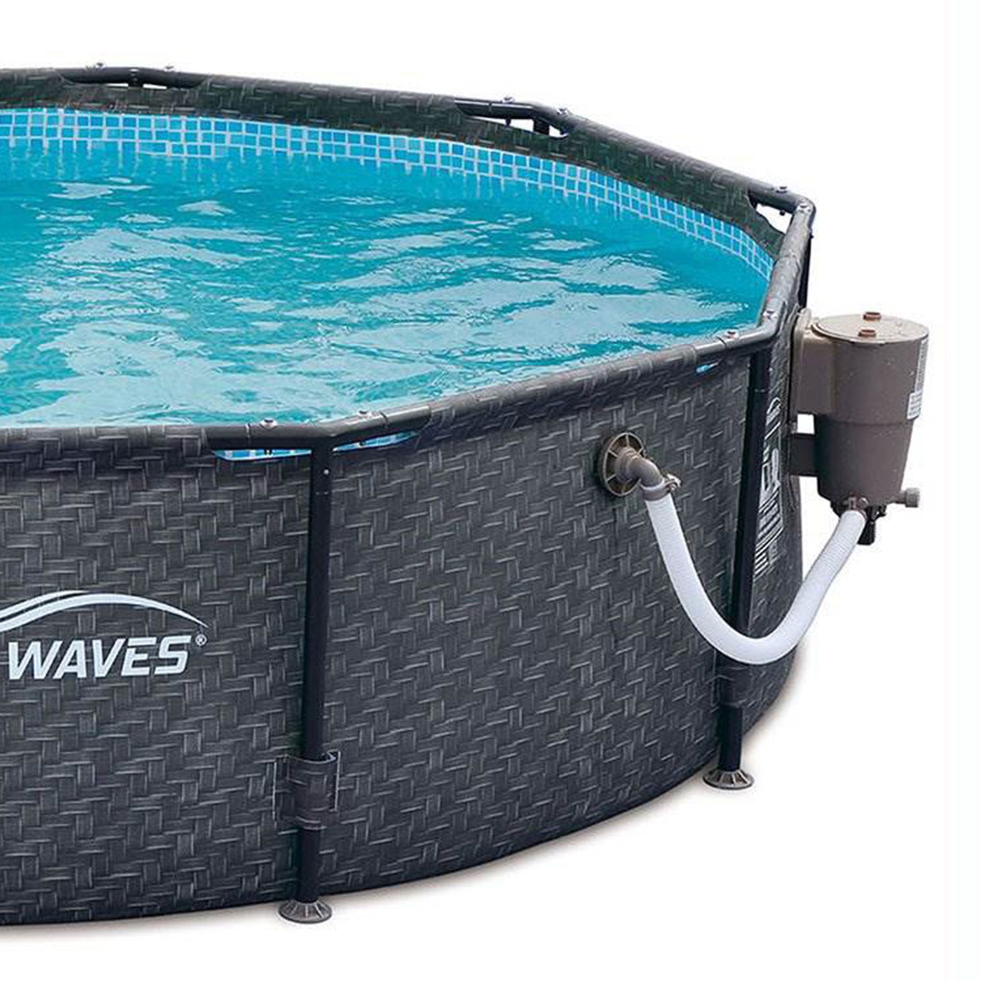 Summer Waves 10' x 30" Outdoor Round Frame Above Ground Swimming Pool with Pump