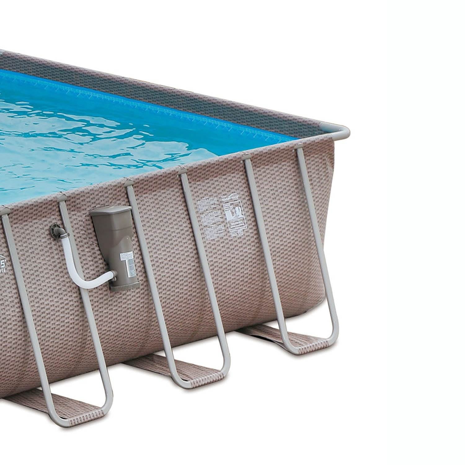 Summer Waves 24ft x 12ft x 52in Rectangle Above Ground Frame Swimming Pool Set