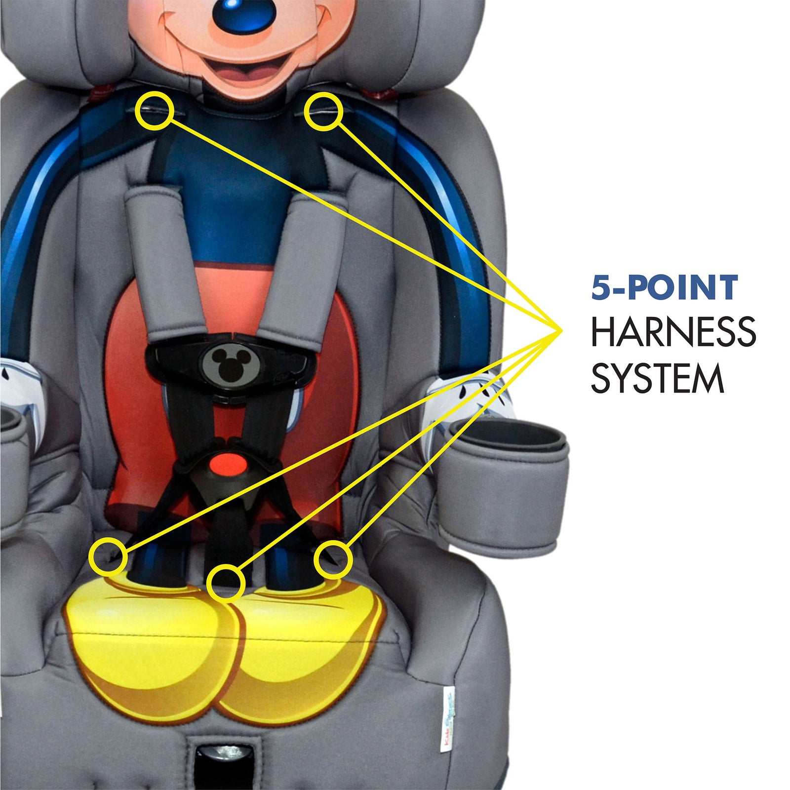 Kids Embrace Disney Mickey Mouse Combination Harness Booster Kid Car Seat (Used) - VMInnovations