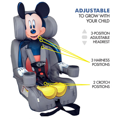 KidsEmbrace Disney Mickey Mouse Combination 5 Point Harness Booster Car Seat