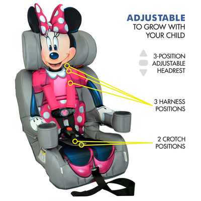 KidsEmbrace Disney Minnie Mouse Combination 5 Point Harness Booster Car Seat