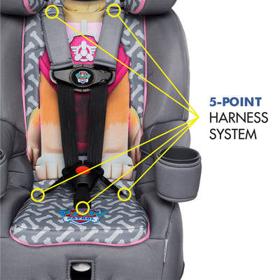 KidsEmbrace Nickelodeon Paw Patrol Skye Combination Harness Booster Car Seat