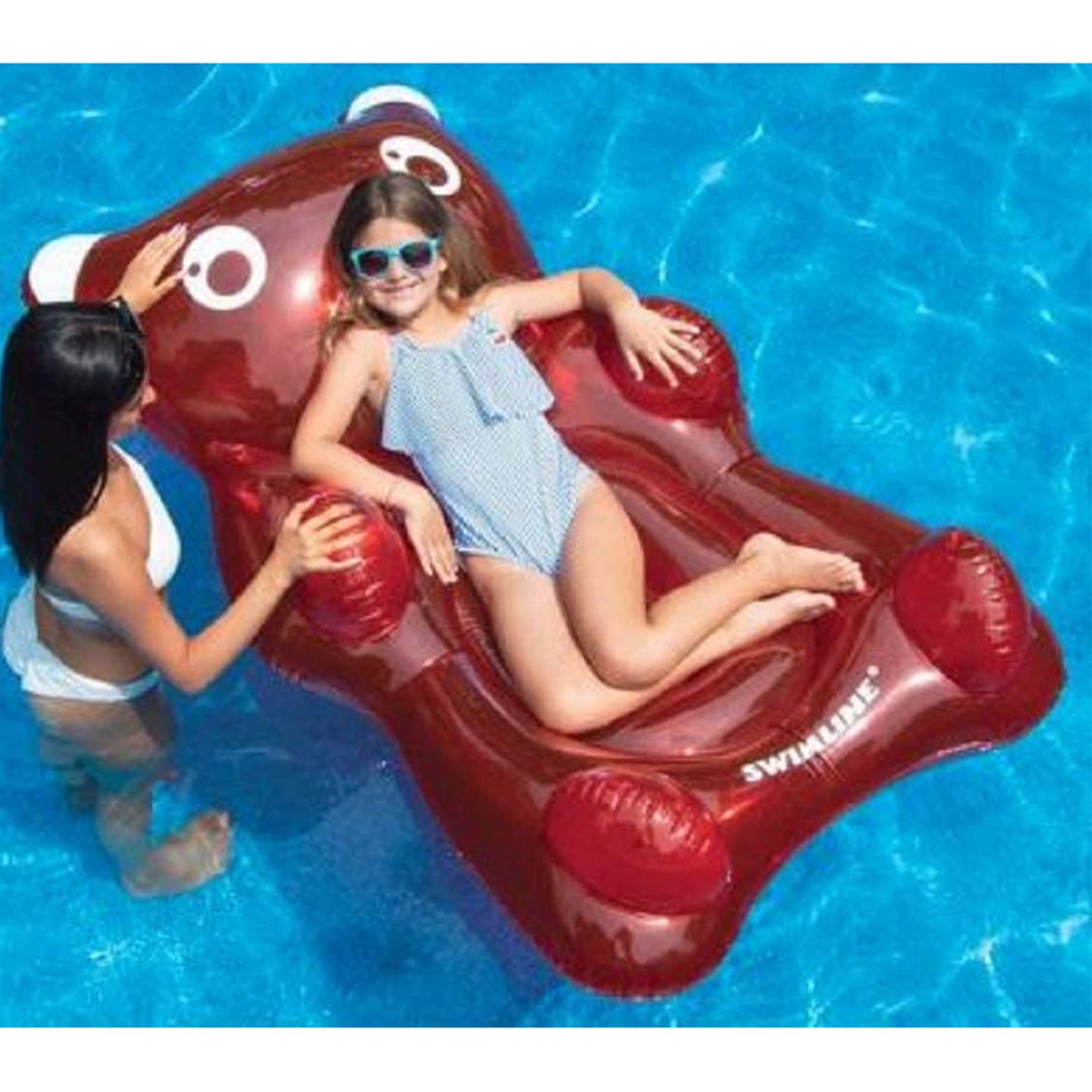 Swimline  Gummy Bear Float Inflatable Vinyl Pool Lounger w/ Headrest (Open Box) - VMInnovations