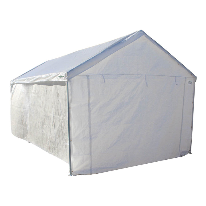 Caravan Canopy Domain Car Port Tent Sidewalls w/ Straps, White (Sidewalls Only)