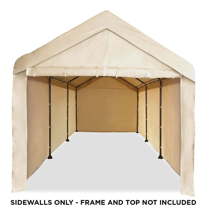 Caravan Canopy Mega Domain Carport 4 Sidewalls, Tan (Sidewalls Only)