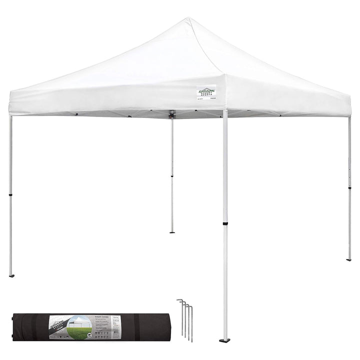 Caravan Canopy M Series Pro 2 10 x 10 Foot Straight Leg Canopy, White (Open Box)