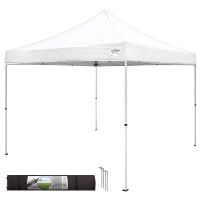 Caravan Canopy M Series Pro 2 10 x 10 Foot Straight Leg Canopy, White (Open Box)