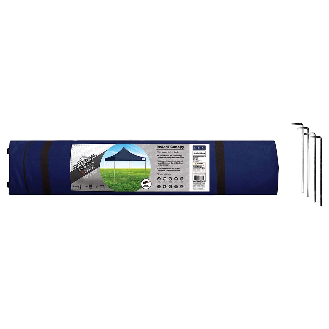 Caravan Canopy M Series Pro 2 12 x 12 Foot Straight Leg Canopy, Blue (Open Box)