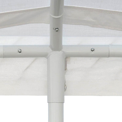 Caravan Canopy Domain 10x20 ft Straight Leg Instant Canopy Tent-White (Open Box)