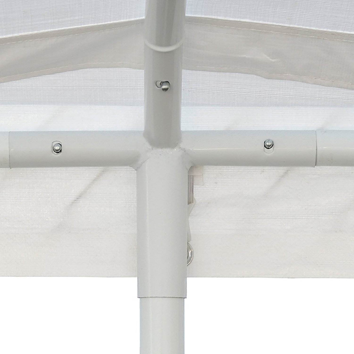 Caravan Canopy Domain 10 x 20 Ft Instant Canopy Tent, White & 6 Piece Anchor Set