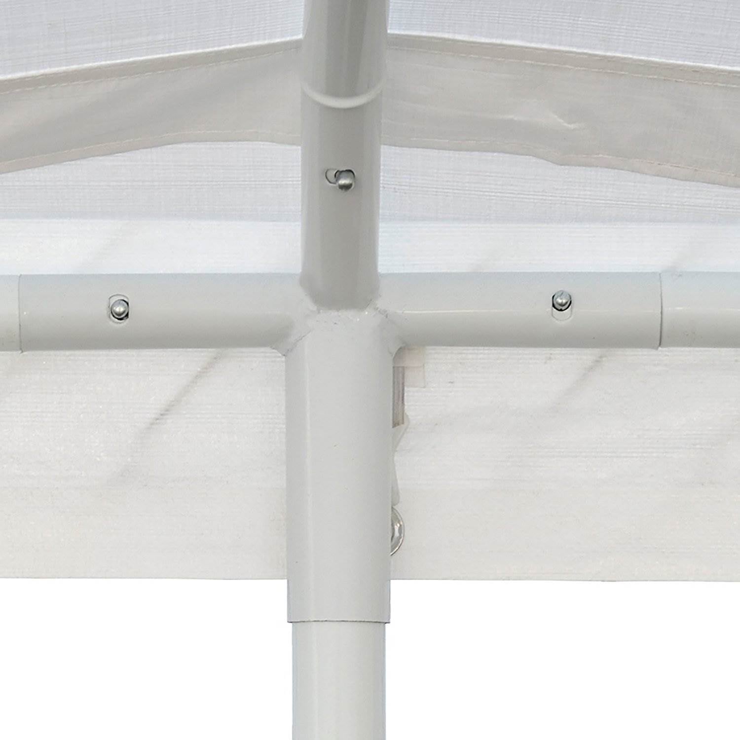 Caravan Canopy Domain 10 x 20 Ft Instant Canopy Tent, White & 6 Piece Anchor Set